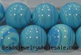 CTU2588 15.5 inches 20mm round synthetic turquoise beads