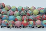 CTU259 16 inches 8mm round imitation turquoise beads wholesale