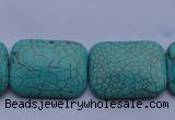 CTU26 15.5 inches 30*40mm rectangle blue turquoise beads Wholesale