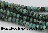 CTU405 15.5 inches 3*6mm rondelle African turquoise beads wholesale