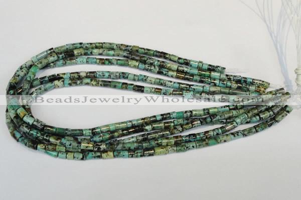 CTU485 15.5 inches 5*5mm - 5*8mm tube African turquoise beads wholesale