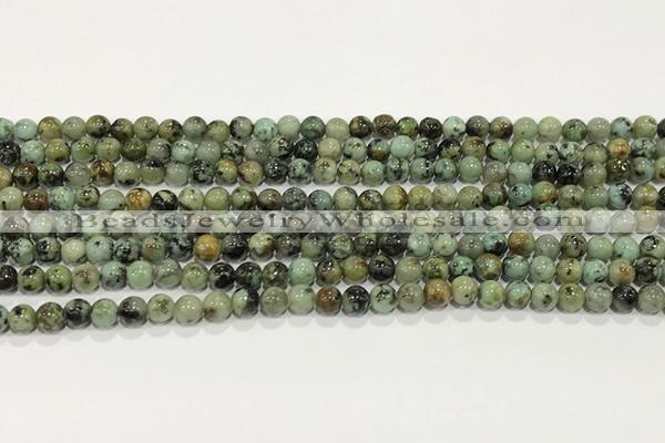 CTU510 15.5 inches 4mm round African turquoise beads wholesale