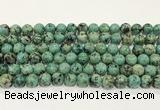 CTU514 15.5 inches 6mm round African turquoise beads wholesale