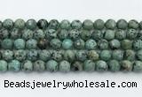 CTU519 15.5 inches 8mm faceted round African turquoise beads wholesale