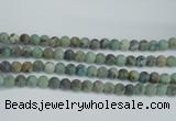 CTU565 15.5 inches 10mm round matte african turquoise beads