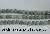 CTU566 15.5 inches 12mm round matte african turquoise beads