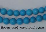 CTU823 15.5 inches 8mm round dyed turquoise beads wholesale