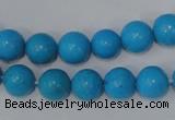 CTU824 15.5 inches 10mm round dyed turquoise beads wholesale