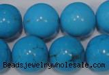 CTU827 15.5 inches 18mm round dyed turquoise beads wholesale