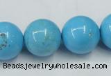 CTU881 15.5 inches 18mm round dyed turquoise beads wholesale