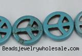 CTU900 15.5 inches 20mm coin dyed turquoise beads wholesale