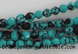 CTU931 15.5 inches 6mm faceted round synthetic turquoise beads