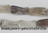 CTW123 15.5 inches 9*20mm twisted trihedron botswana agate beads