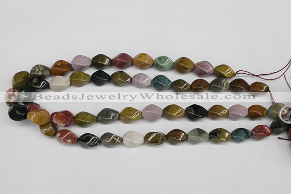 CTW159 15.5 inches 10*15mm twisted rice ocean agate gemstone beads