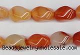 CTW160 15.5 inches 10*15mm twisted rice agate gemstone beads