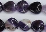 CTW23 15.5 inches 16mm twisted coin amethyst beads wholesale