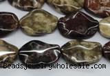 CTW302 15.5 inches 15*20mm wavy oval tiger jasper gemstone beads