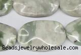 CTW307 15.5 inches 20*30mm wavy oval peace stone beads