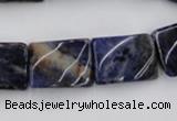 CTW376 15.5 inches 15*20mm twisted rectangle sodalite gemstone beads