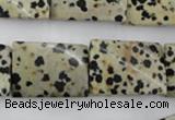 CTW397 15.5 inches 18*25mm twisted rectangle dalmatian jasper beads