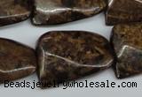 CTW410 15.5 inches 22*30mm twisted bronzite gemstone beads