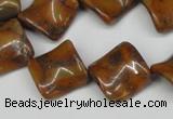 CTW55 15.5 inches 15*15mm twisted diamond jasper gemstone beads