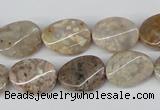 CTW58 15.5 inches 12*16mm twisted oval jasper gemstone beads