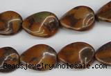 CTW62 15.5 inches 13*18mm twisted oval jasper gemstone beads