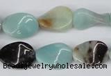 CTW65 15.5 inches 13*18mm twisted oval amazonite gemstone beads