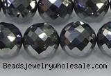 CTZ615 15.5 inches 14mm faceted round terahertz beads wholesale