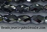 CTZ649 15.5 inches 8*12mm faceted rice terahertz beads wholesale