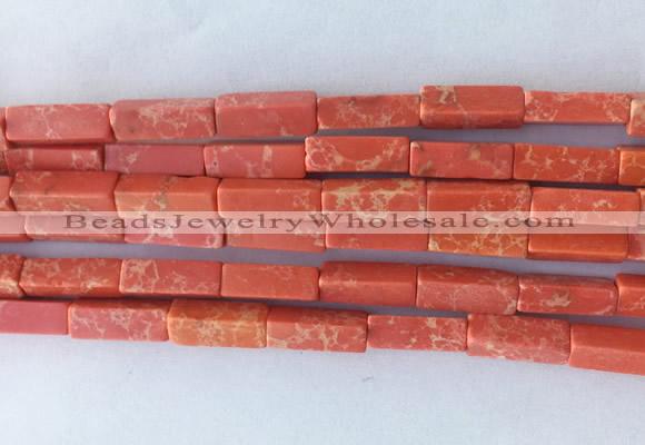 CUBS01 15 inches 4*13mm cuboid synthetic sea sediment jasper beads
