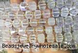 CUBS22 15 inches 8*8mm faceted cube white crystal gemstone beads