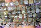 CUBS27 15 inches 8*8mm faceted cube prehnite gemstone beads