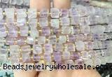 CUBS44 15 inches 6 - 7mm cube amethyst gemstone beads wholesale