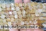 CUBS47 15 inches 6 - 7mm cube citrine gemstone beads wholesale