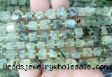 CUBS57 15 inches 7 - 8mm cube prehnite gemstone beads wholesale