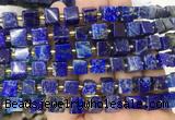 CUBS63 15 inches 7 - 8mm cube lapis lazuli gemstone beads wholesale