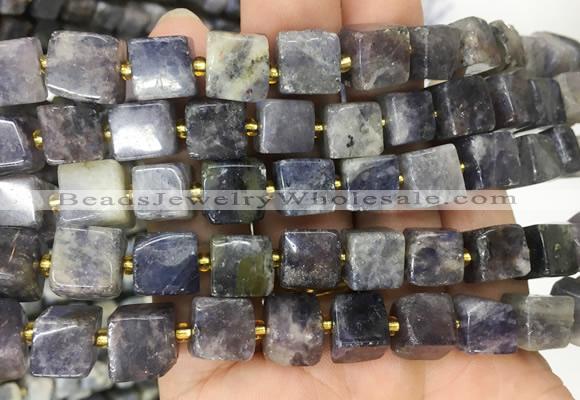 CUBS82 15 inches 8 - 9mm cube sapphire gemstone beads wholesale