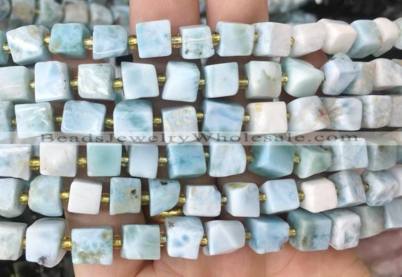 CUBS87 15 inches 7 - 8mm cube larimar gemstone beads wholesale