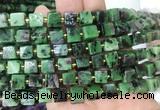 CUBS93 15 inches 7 - 8mm cube ruby zoisite gemstone beads wholesale