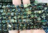 CUBS96 15 inches 6 - 7mm cube emerald gemstone beads wholesale