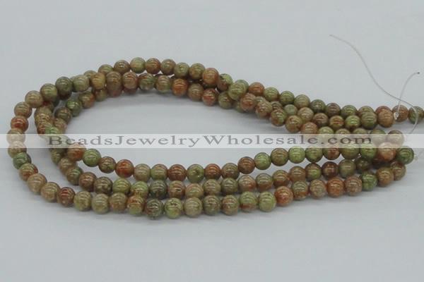 CUG02 15.5 inches 8mm round unakite gemstone beads wholesale