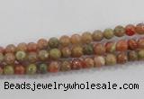 CUG100 15.5 inches 4mm round Chinese unakite beads wholesale