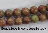 CUG103 15.5 inches 10mm round Chinese unakite beads wholesale