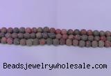 CUG185 15.5 inches 14mm round matte unakite gemstone beads