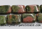 CUG53 16 inches 13*18mm rectangle natural unakite gemstone beads