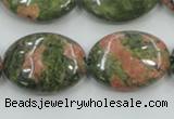 CUG62 16 inches 18*25mm oval natural unakite gemstone beads wholesale