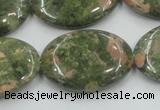 CUG63 16 inches 22*30mm oval natural unakite gemstone beads wholesale