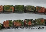 CUG67 15.5 inches 8*12mm nuggets unakite gemstone beads wholesale